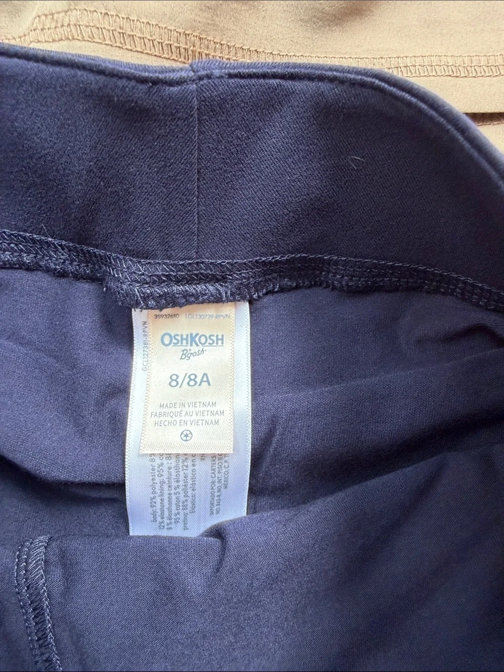 2 - NWT OshKosh B'gosh Active Skort Duo in Navy and Tan size 8